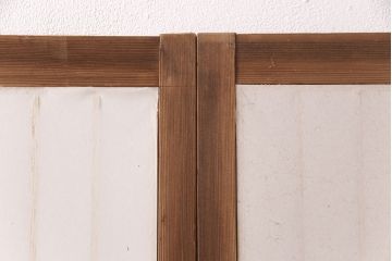 和製アンティーク　風情を高める猫間障子戸4枚セット(引き戸、建具)(R-051298)