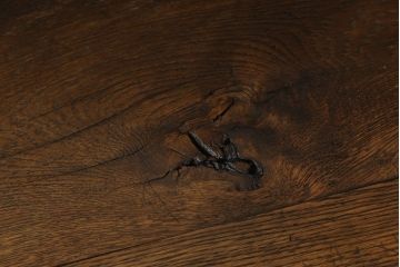 イギリスアンティーク　オーク材　使い込まれた風合いが味わい深いチャーチベンチ(長椅子、木製ベンチ)(R-051299)