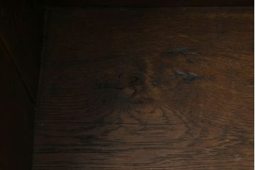 イギリスアンティーク　オーク材　使い込まれた風合いが味わい深いチャーチベンチ(長椅子、木製ベンチ)(R-051299)