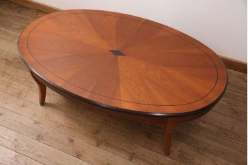 中古　アメリカ家具　LANE(レーン)　個性的なデザインが魅力的なセンターテーブル(リビングテーブル、コーヒーテーブル)(R-051301)