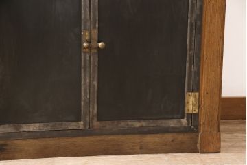 フランスアンティーク　リメイク品　オーク材　ブルックリンスタイルにおすすめのカウンター(キャビネット、作業台、収納棚)(R-051303)