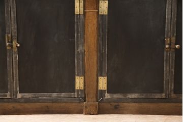 フランスアンティーク　リメイク品　オーク材　ブルックリンスタイルにおすすめのカウンター(キャビネット、作業台、収納棚)(R-051303)