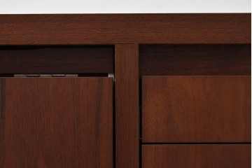 中古　美品　リアルスタイル製(Real Style)　ウォールナット材　シンプルで取り入れやすいキッチンカウンターボード(収納棚、戸棚)(R-051306)