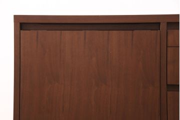 中古　美品　リアルスタイル製(Real Style)　ウォールナット材　シンプルで取り入れやすいキッチンカウンターボード(収納棚、戸棚)(R-051306)