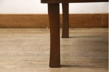 和製アンティーク　栓材　レトロな空間づくりに活躍する丸型ちゃぶ台(座卓、ローテーブル、折り畳みテーブル)(R-051313)