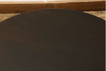 和製アンティーク　栓材　レトロな空間づくりに活躍する丸型ちゃぶ台(座卓、ローテーブル、折り畳みテーブル)(R-051316)