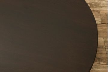 和製アンティーク　栓材　レトロな空間づくりに活躍する丸型ちゃぶ台(座卓、ローテーブル、折り畳みテーブル)(R-051316)