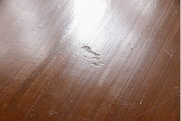 和製アンティーク　栓材　レトロな空間づくりに活躍する丸型ちゃぶ台(座卓、ローテーブル、折り畳みテーブル)(R-051317)