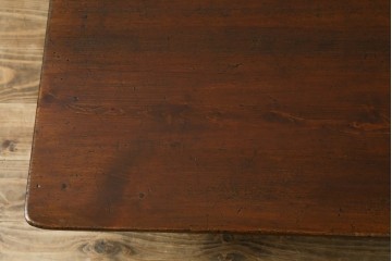 和製アンティーク　ヒノキ材・ケヤキ材　レトロな空間づくりに活躍する横長タイプのちゃぶ台　(R-051318)