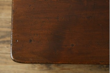 和製アンティーク　ヒノキ材・ケヤキ材　レトロな空間づくりに活躍する横長タイプのちゃぶ台　(R-051318)