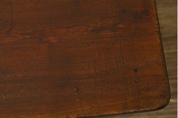 和製アンティーク　ヒノキ材・ケヤキ材　レトロな空間づくりに活躍する横長タイプのちゃぶ台　(R-051318)