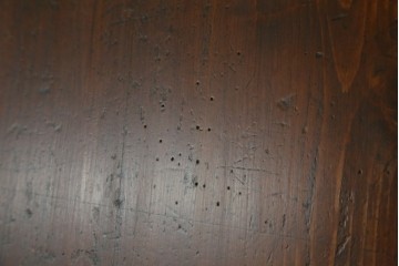 和製アンティーク　ヒノキ材・ケヤキ材　レトロな空間づくりに活躍する横長タイプのちゃぶ台　(R-051318)