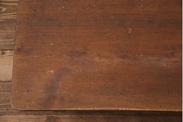 和製アンティーク　ヒノキ材・ケヤキ材　レトロな空間づくりに活躍する横長タイプのちゃぶ台(座卓、ローテーブル、折り畳み)(R-051318)