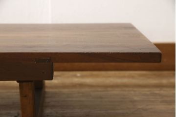 和製アンティーク　昭和初期　もみの木　レトロな雰囲気漂う折り畳み式裁ち板(ローテーブル、作業台、飾り台、陳列台)(R-051320)
