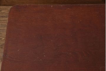 和製アンティーク　栓材の一枚板を使用したレトロな角型ちゃぶ台(座卓、ローテーブル、折り畳みテーブル)(R-051322)