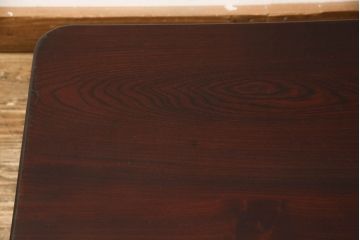 アンティーク家具　栓材　使い込まれた風合いがレトロな雰囲気を高める折り畳みちゃぶ台(座卓、ローテーブル)(R-051325)