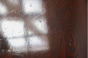 アンティーク家具　栓材　使い込まれた風合いがレトロな雰囲気を高める折り畳みちゃぶ台(座卓、ローテーブル)(R-051325)