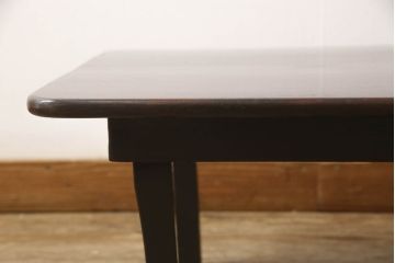アンティーク家具　栓材　使い込まれた風合いがレトロな雰囲気を高める折り畳みちゃぶ台(座卓、ローテーブル)(R-051325)