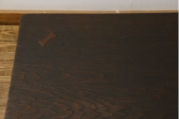 和製アンティーク　高級杉材　幕板や脚のシルエットが魅力的な折り畳み座卓(ローテーブル、センターテーブル、ちゃぶ台)(R-051326)