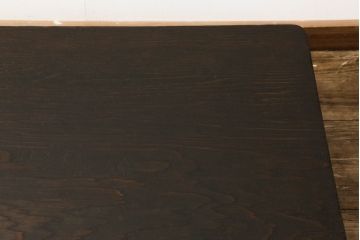 和製アンティーク　高級杉材　幕板や脚のシルエットが魅力的な折り畳み座卓(ローテーブル、センターテーブル、ちゃぶ台)(R-051326)