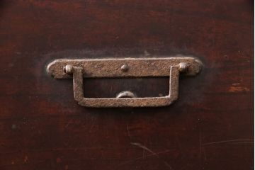 アンティーク家具　明治期　天板・脚(台輪)付きリメイク　上下分割して使いやすいサイズに生まれ変わる2段重ねローボード(引き出し、リビングボード、テレビ台、テレビボード、ローチェスト)(R-051328)