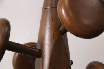 ヴィンテージ雑貨　maruni(マルニ)　丸くて可愛らしいポールハンガー(帽子掛け、コート掛け、ビンテージ)(R-051331)