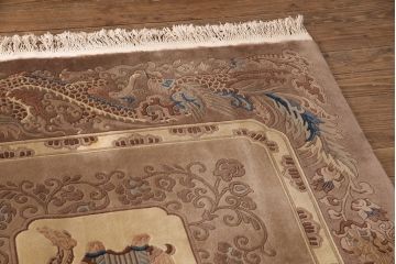 中古　中国段通　120段　アジアンテイストの空間づくりにおすすめのウール製マット(ラグ、絨毯、カーペット)(定価約65万円)(R-051348)