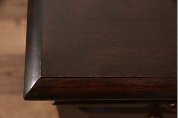 ヴィンテージ　松本民芸家具　シックな色合いが上品なM型両袖机(両袖デスク、ワークデスク、ビンテージ)(定価約63万円)(R-051353)