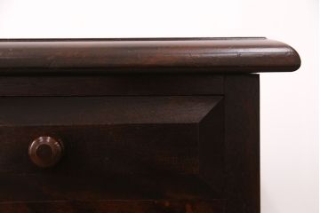 ヴィンテージ　松本民芸家具　シックな色合いが上品なM型両袖机(両袖デスク、ワークデスク、ビンテージ)(定価約63万円)(R-051353)