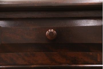 ヴィンテージ　松本民芸家具　シックな色合いが上品なM型両袖机(両袖デスク、ワークデスク、ビンテージ)(定価約63万円)(R-051353)