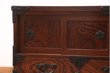 中古　美品　岩谷堂箪笥　菊幸作　上質な和の空間を演出するローボード(テレビボード、テレビ台、リビングボード、収納棚)(R-051355)