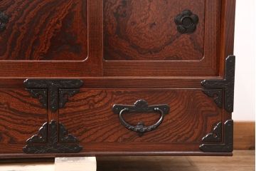 中古　美品　岩谷堂箪笥　菊幸作　上質な和の空間を演出するローボード(テレビボード、テレビ台、リビングボード、収納棚)(R-051355)