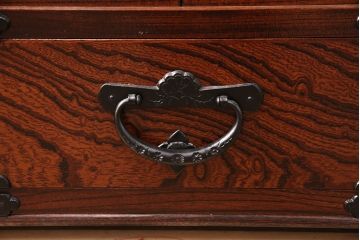 中古　美品　岩谷堂箪笥　菊幸作　上質な和の空間を演出するローボード(テレビボード、テレビ台、リビングボード、収納棚)(R-051355)