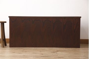 中古　美品　岩谷堂箪笥　菊幸作　ヒノキ天板付き　和の趣あふれるローボード(テレビボード、テレビ台、リビングボード、ローチェスト、引き出し)(R-051357)