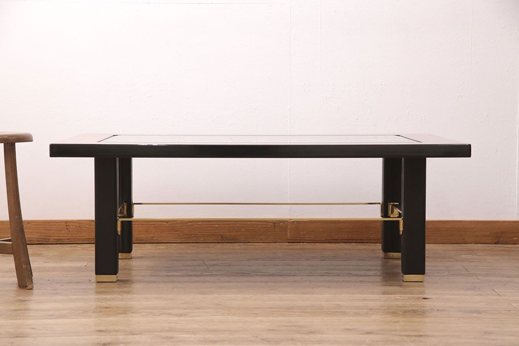 GUCCI グッチ ガラス天板のセンターテーブル 公式】アンティーク家具ラフジュ工房商品詳細ページ中古 GUCCI