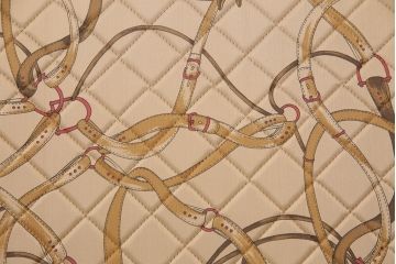 中古　GUCCI(グッチ)　Formitalia(フォルミタリア)　希少品!エレガントな雰囲気を醸し出す本革製のオットマン(1人掛けソファ、椅子、スツール)(定価約44万円)(R-051367)