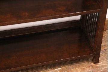 中古　松本民芸家具　#117型　和モダンスタイルにおすすめ!格子が魅力的な書棚(飾り棚、本棚、オープンラック)(R-051369)
