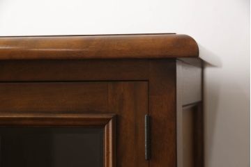 中古　九州民芸家具　樺桜(カバザクラ)の赤みがかった木肌が美しいサイドボード(収納棚、食器棚、キャビネット)(R-051371)