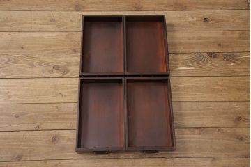 中古　民芸家具　李朝デザイン　アジアンな雰囲気作りに活躍する収納棚(定価約14万円)(書棚、サイドボード、キャビネット)(R-051372)