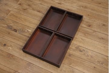 中古　民芸家具　李朝デザイン　アジアンな雰囲気作りに活躍する収納棚(定価約14万円)(書棚、サイドボード、キャビネット)(R-051372)