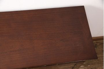 中古　民芸家具　李朝デザイン　アジアンな雰囲気作りに活躍する収納棚(定価約14万円)(書棚、サイドボード、キャビネット)(R-051372)