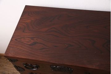 中古　美品　岩谷堂箪笥　上質な和の空間づくりに活躍する衣装箪笥(整理箪笥、収納箪笥、和タンス、引き出し)(R-051382)