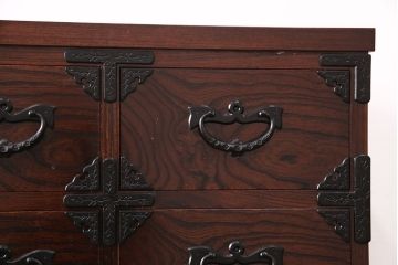 中古　美品　岩谷堂箪笥　上質な和の空間づくりに活躍する衣装箪笥(整理箪笥、収納箪笥、和タンス、引き出し)(R-051382)