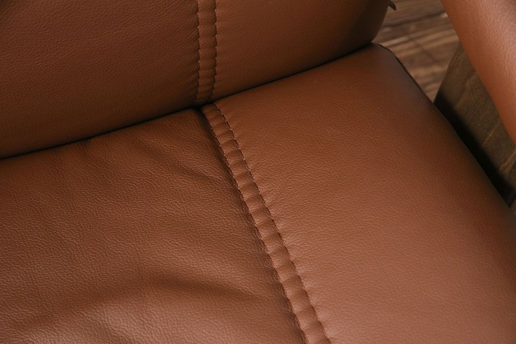 中古 展示美品 2019年製 本革 EKORNES(エコーネス) コンサルシリーズ Sサイズ オットマン付きストレスレスチェア(リクライニングチェア、一人掛けソファ、アームチェア)(定価約22万円)(R-051383)