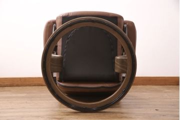 中古 展示美品 2019年製 本革 EKORNES(エコーネス) コンサルシリーズ Sサイズ オットマン付きストレスレスチェア(リクライニングチェア、一人掛けソファ、アームチェア)(定価約22万円)(R-051383)