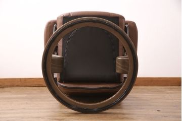 中古 展示美品 2019年製 本革 EKORNES(エコーネス) コンサルシリーズ Mサイズ オットマン付きストレスレスチェア(リクライニングチェア、一人掛けソファ、アームチェア)(定価約23万円)(R-051384)