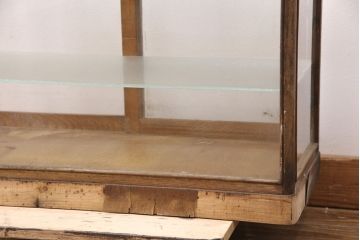 アンティーク家具　ナラ材　コレクションケースとしてもおすすめの卓上ガラスケース(ガラスショーケース、陳列棚、店舗什器)(R-051385)