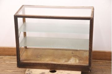 アンティーク家具　ナラ材　コレクションケースとしてもおすすめの卓上ガラスケース(ガラスショーケース、陳列棚、店舗什器)(R-051385)