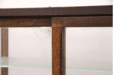 アンティーク家具　ナラ材　コレクションケースとしてもおすすめの卓上ガラスケース(ガラスショーケース、陳列棚、店舗什器)(R-051385)