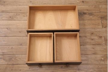 中古　松本民芸家具　和・洋どちらの空間にも合わせやすいシックなサイドボード(収納棚、戸棚、カウンターテーブル、キャビネット)(R-051386)